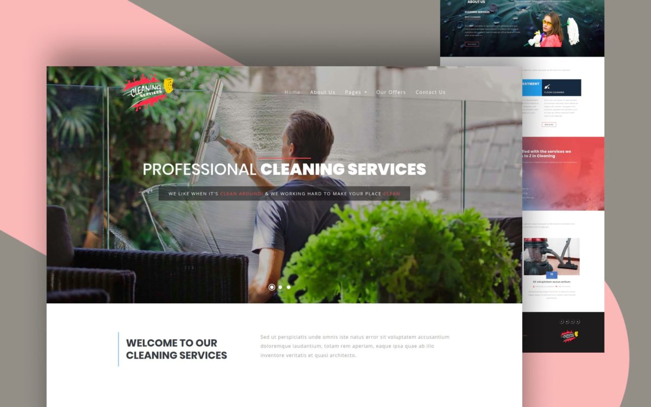 Cleaning Services – Home Service Category Bootstrap Responsive Template