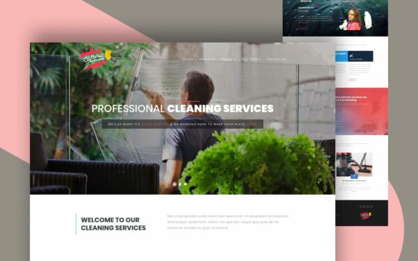 cleaning service website template