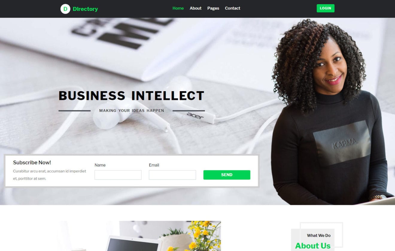 Directory a Business Category Bootstrap Web Template