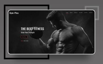 gym plus website template