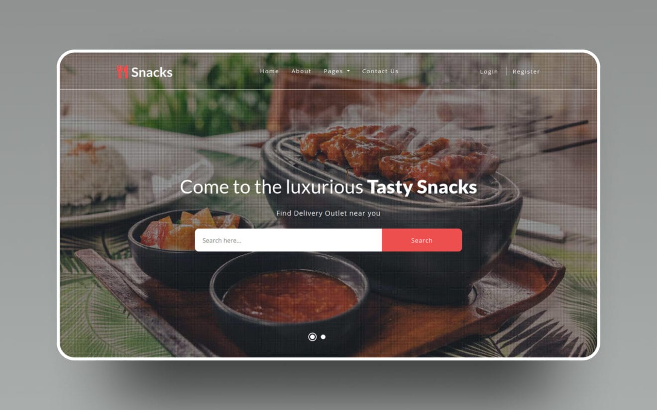 Snacks Restaurants Category Flat Bootstrap Responsive Web Template.