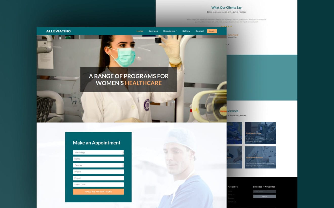 Alleviating Medical Category Bootstrap Responsive Web Template.
