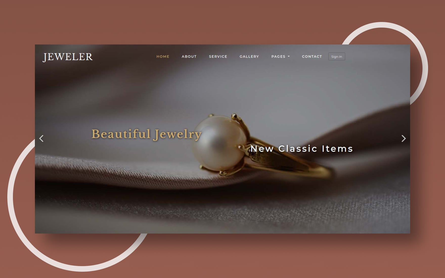 Jewellery website templates responsive free download html with css