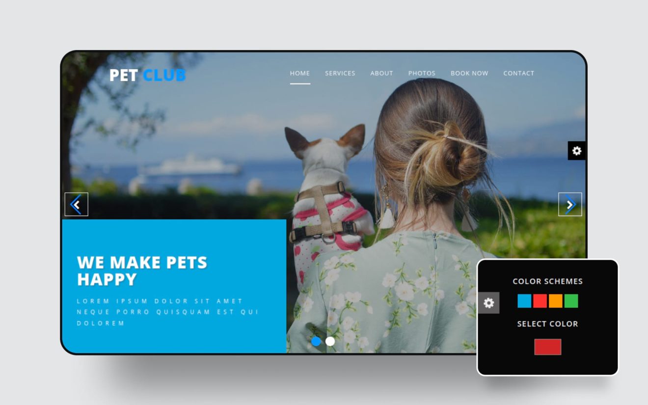 Pet Club Animals Category Bootstrap Responsive Web Template.