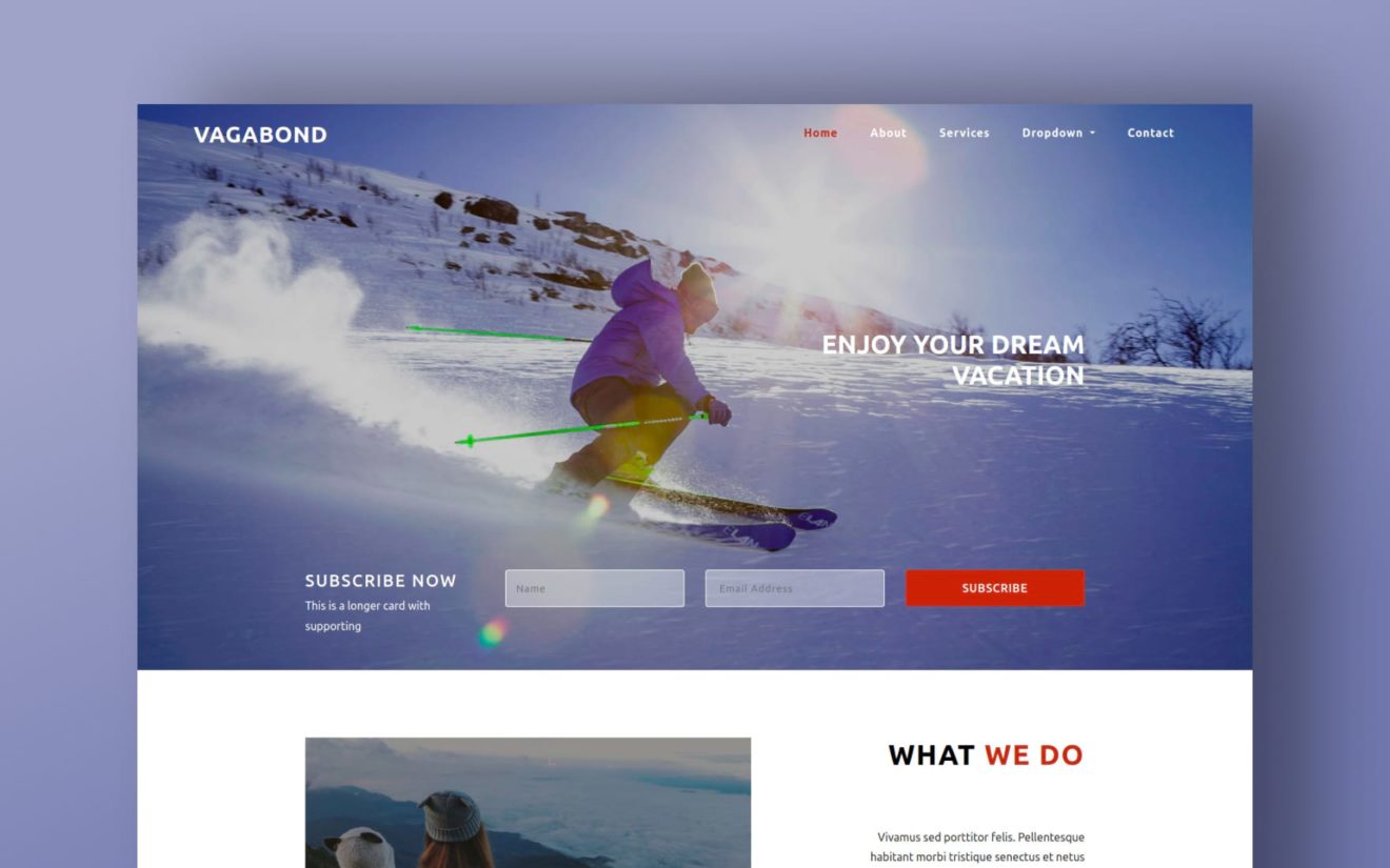 Vagabond a Travel Category Bootstrap Responsive Web Template