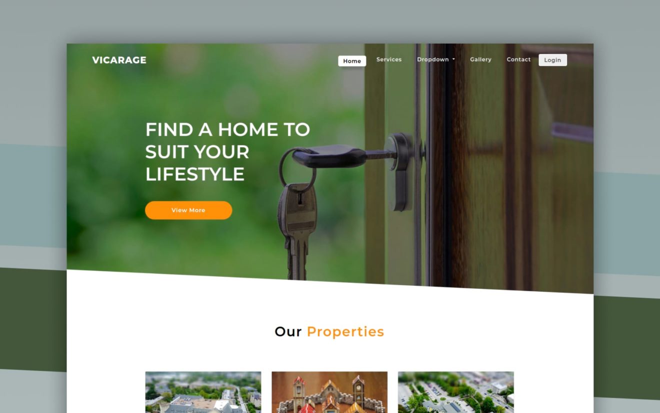 Vicarage a Real Estate Category Bootstrap Responsive Web Template.