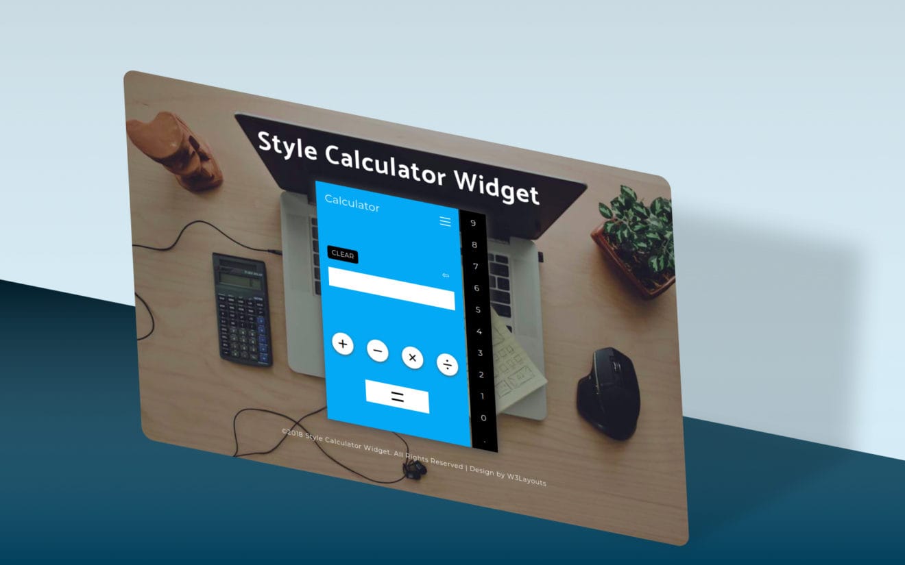 Style Calculator Widget a Flat Responsive Design