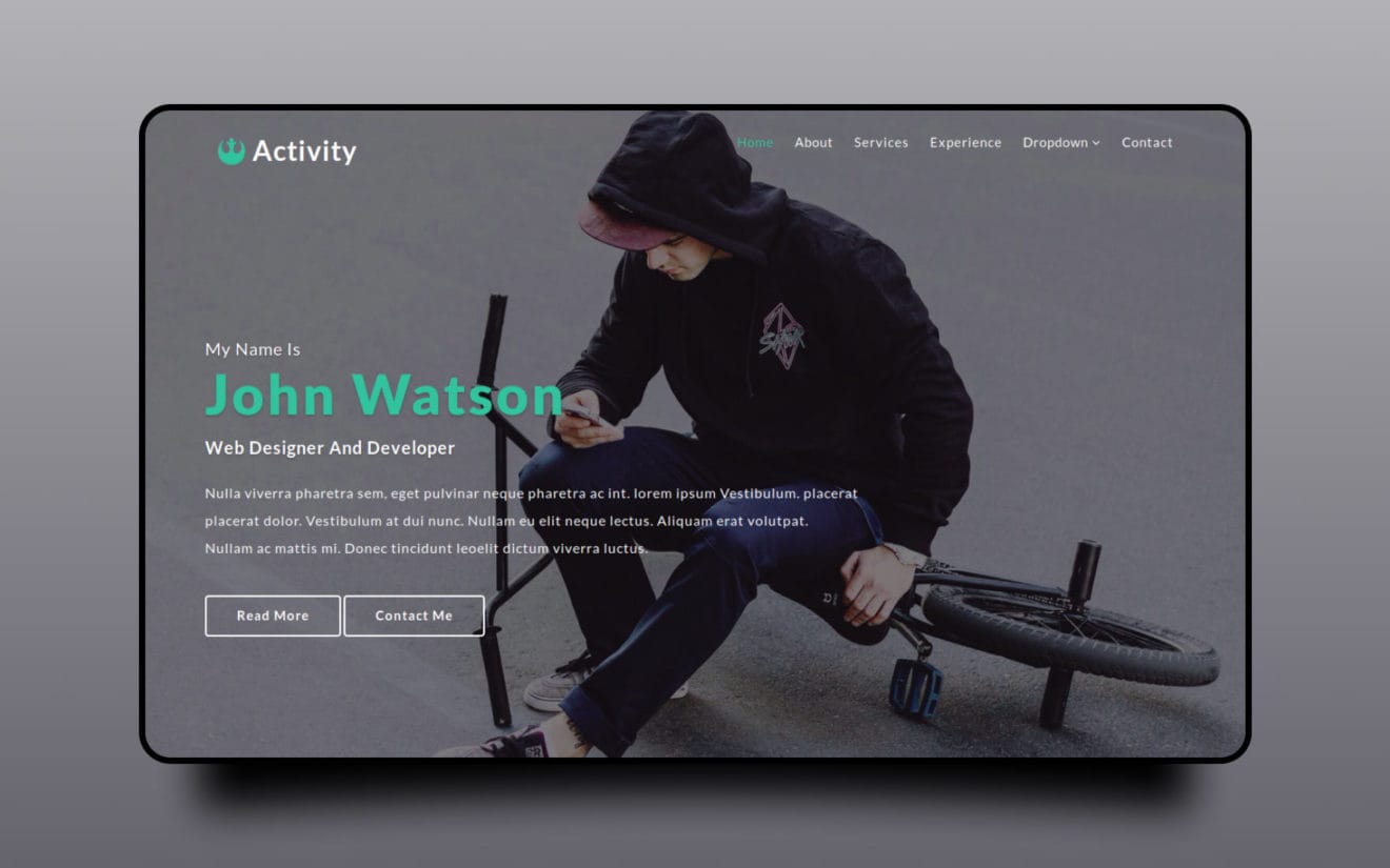 Activity a Personal Category Bootstrap Responsive Web Template