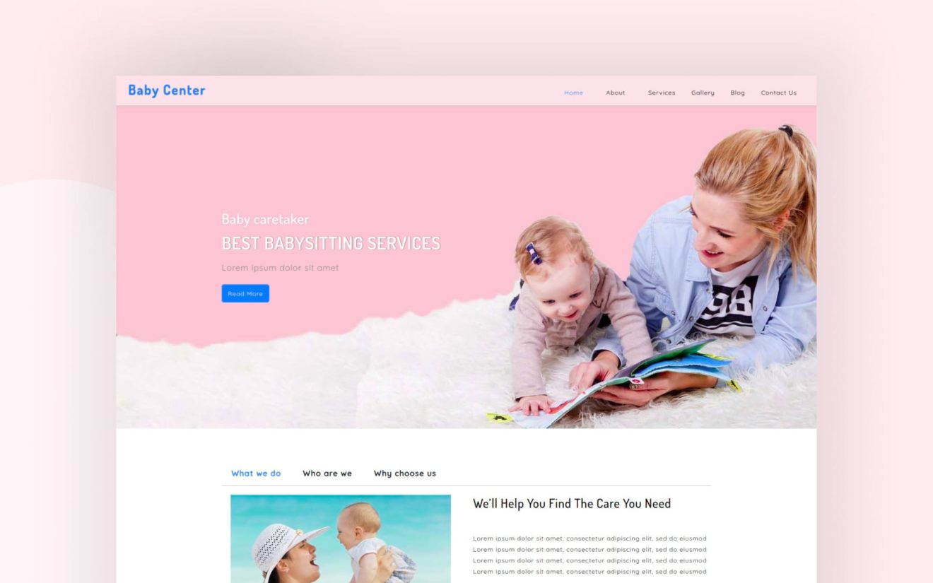 Baby Center – Society Category Bootstrap Responsive Web Template
