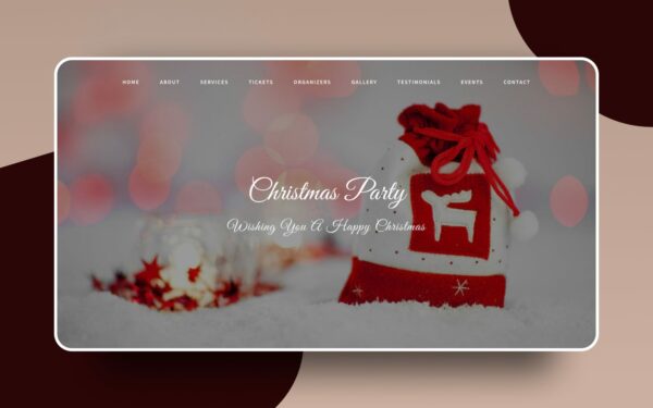 christmas party website template