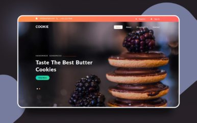 cookie website template
