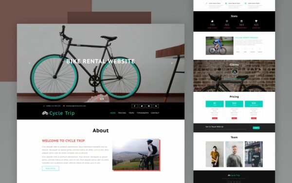 cycle trip website template