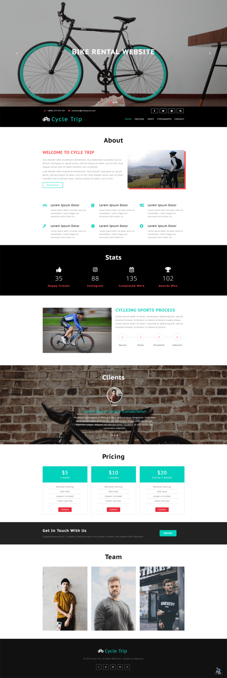 Cycle Trip Sports Website Template » W3Layouts