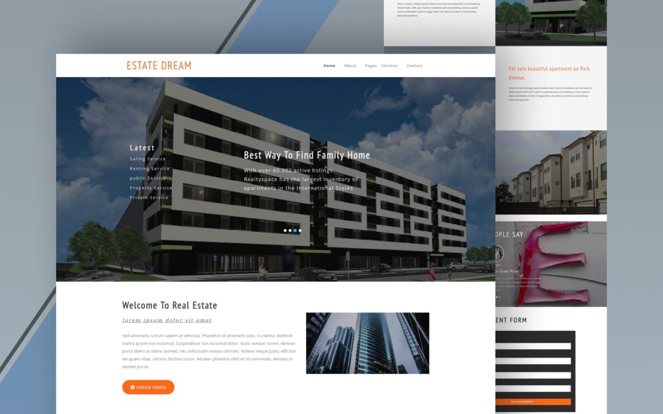 Estate Dream a Realestate  Category Bootstrap Responsive Web Template.