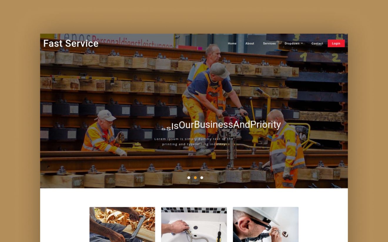 Fast Service Home Services Bootstrap Responsive Web Template