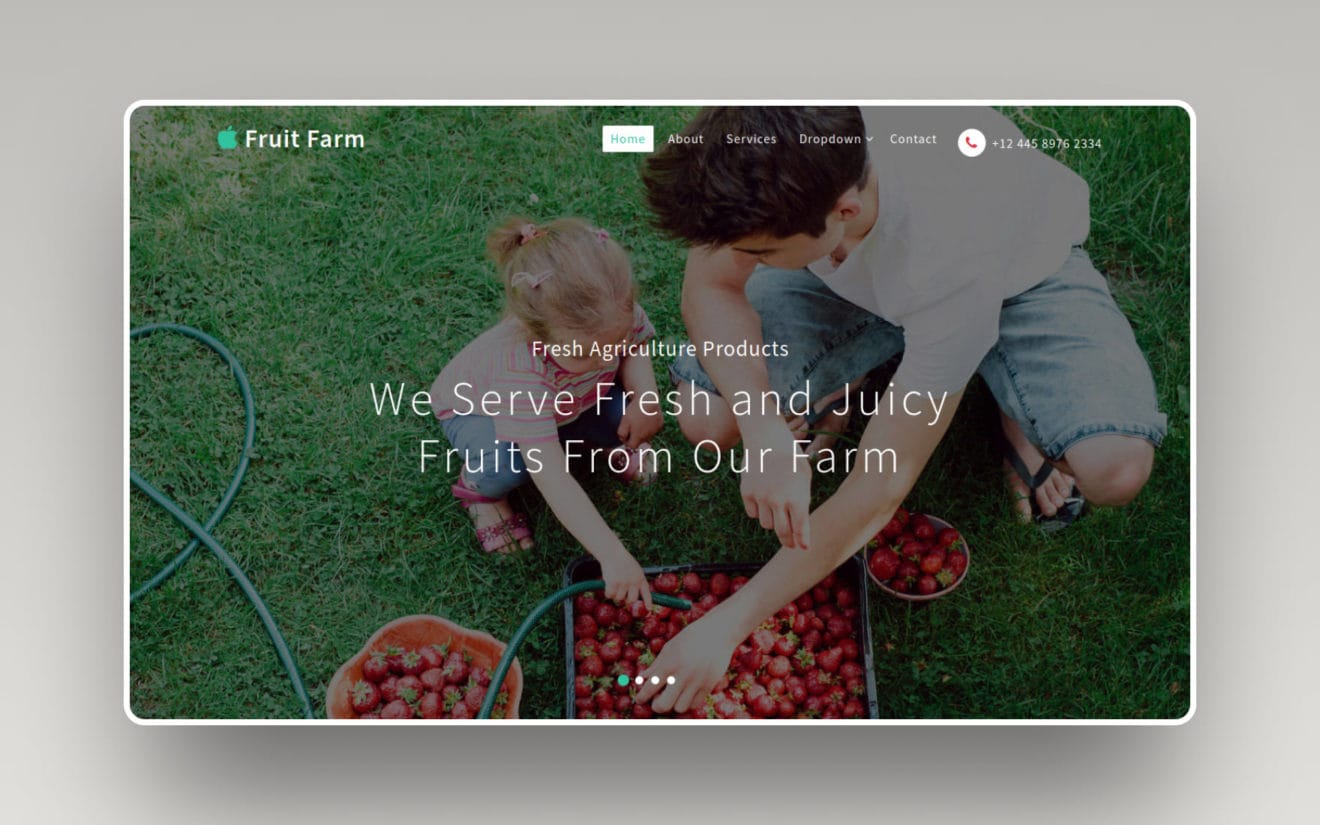 Fruit Farm an Agriculture Category Bootstrap Responsive Web Template