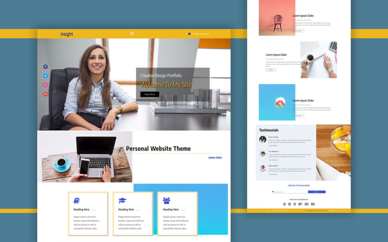 Insight a Personal Category Bootstrap Responsive Web Template