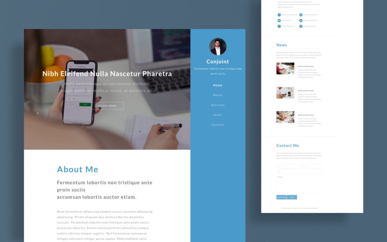 Conjoint a Personal Category Flat Bootstrap Responsive Web Template