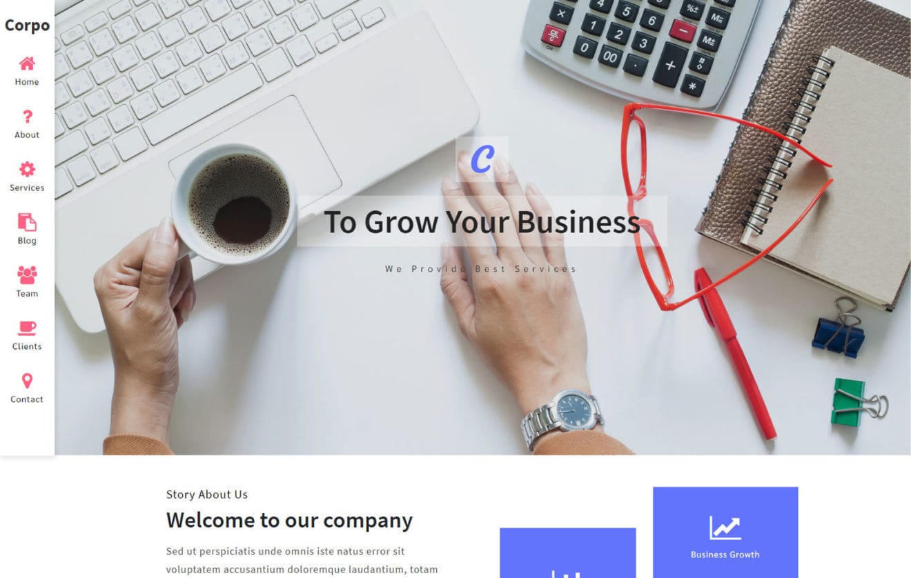 Corpo a Corporate Category Bootstrap Responsive Web Template