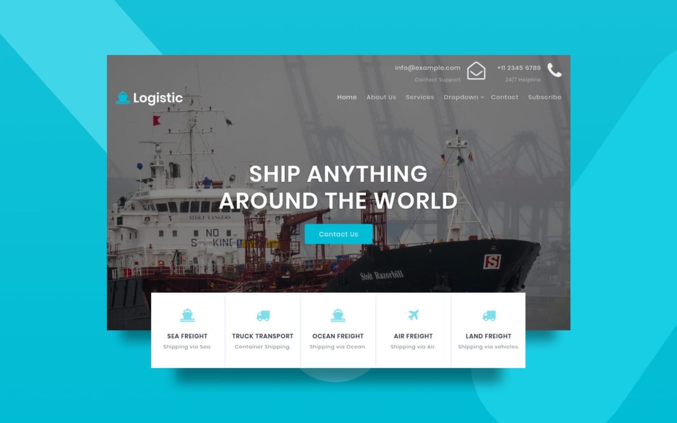 Logistic a Transport Category Bootstrap Responsive Web Template