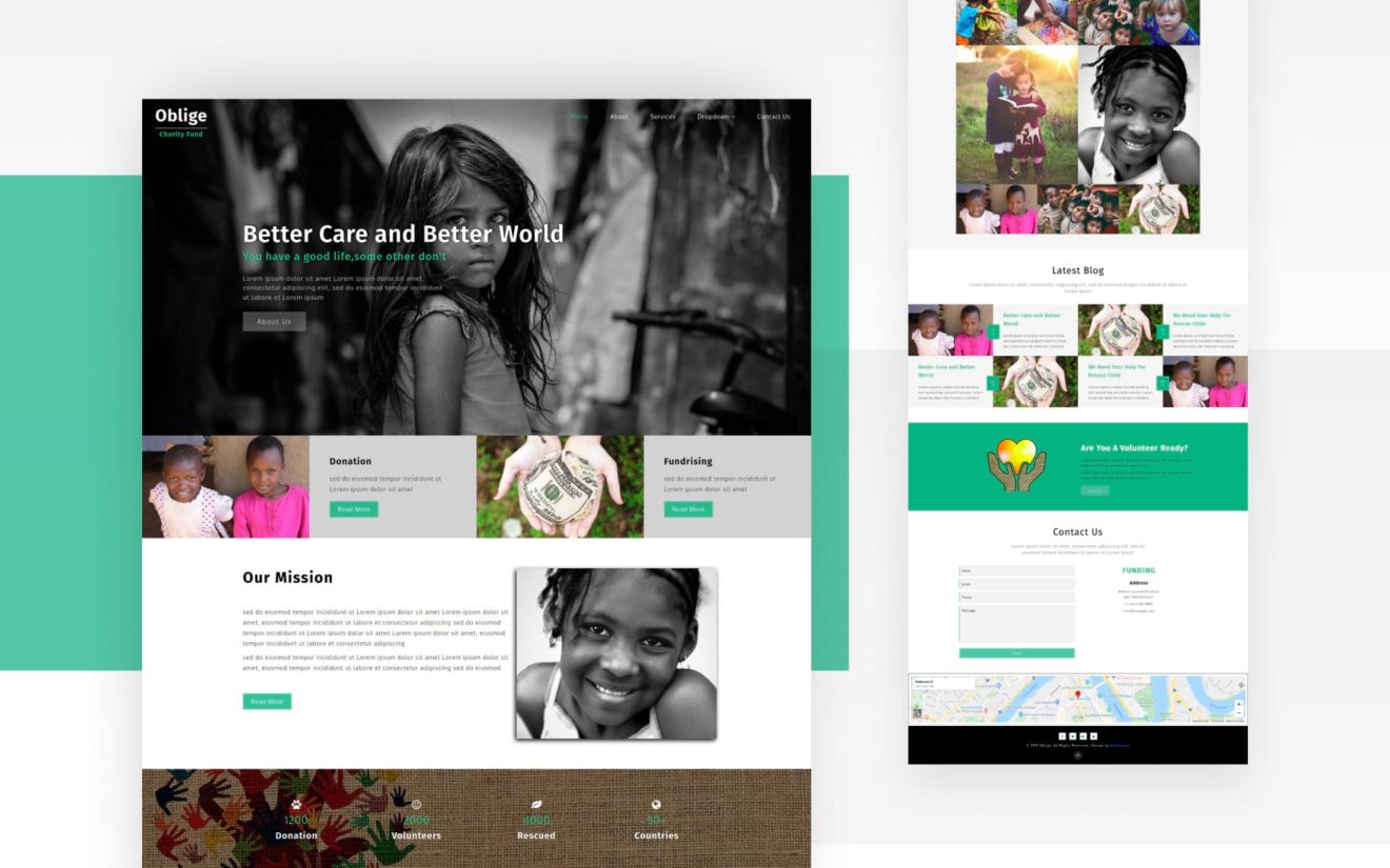 Oblige a Society & People Category Bootstrap Responsive Web Template