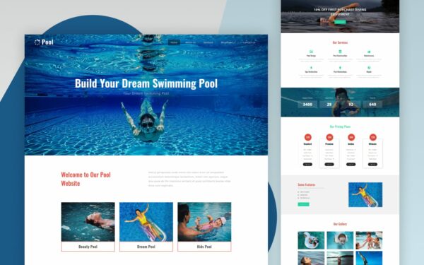 pool website template