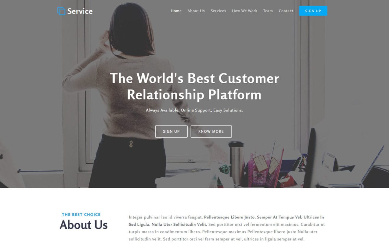 Service a Business Category Bootstrap Responsive Web Template