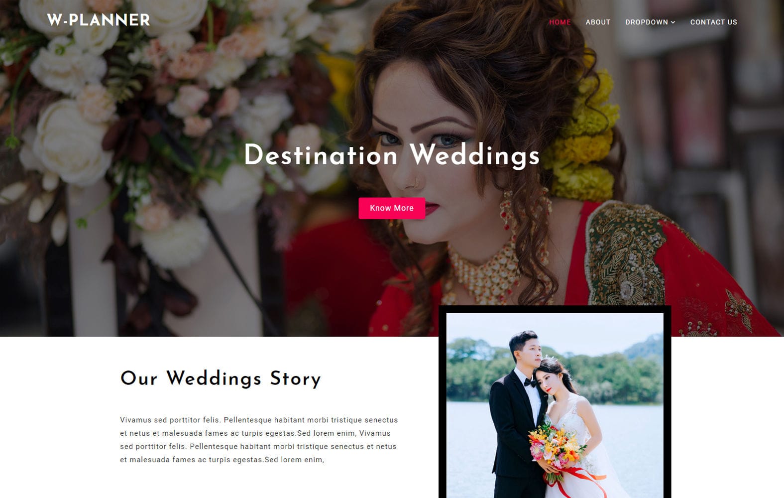 W Planner Wedding Website Template W3layouts
