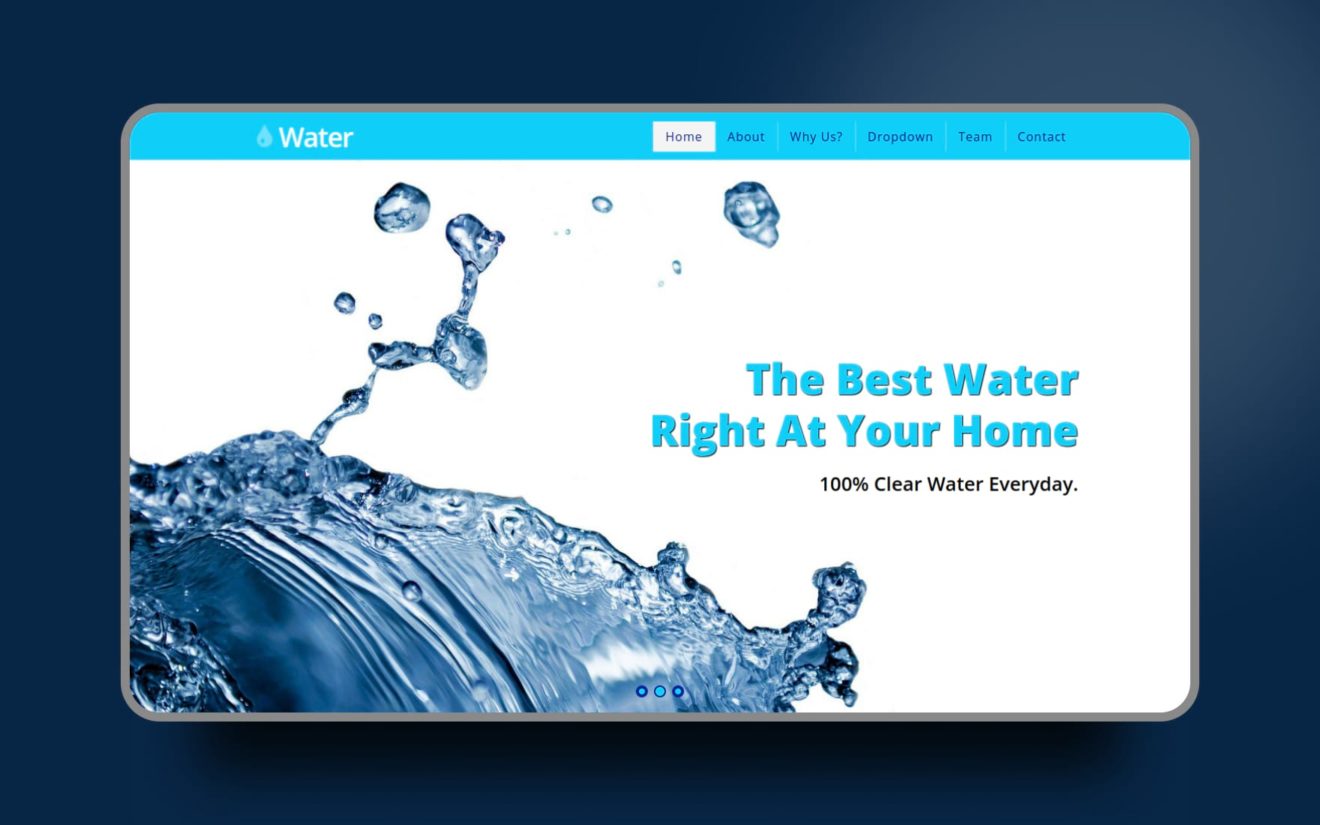 Water a Home Maintenance & Service Category Bootstrap Responsive Web Template