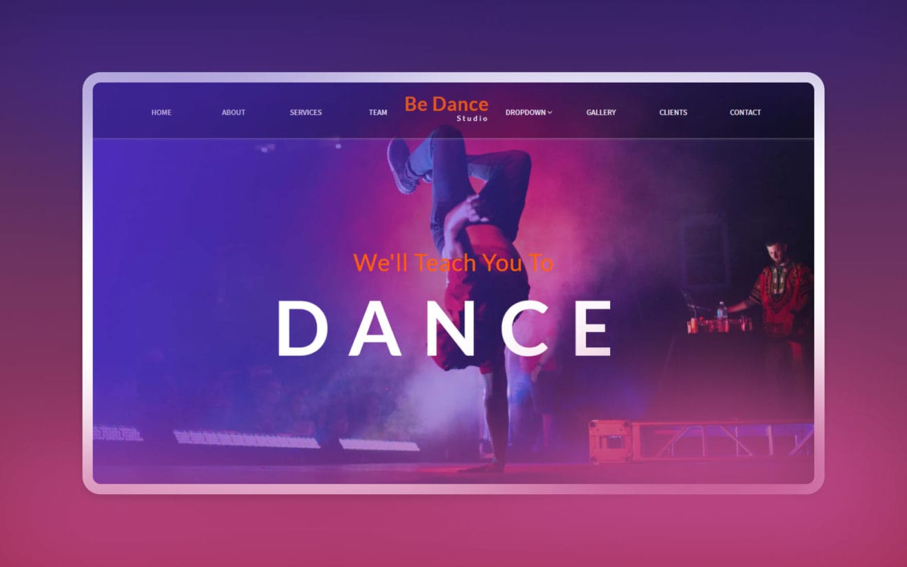 Be Dance an Entertainment Category Bootstrap Responsive Web Template