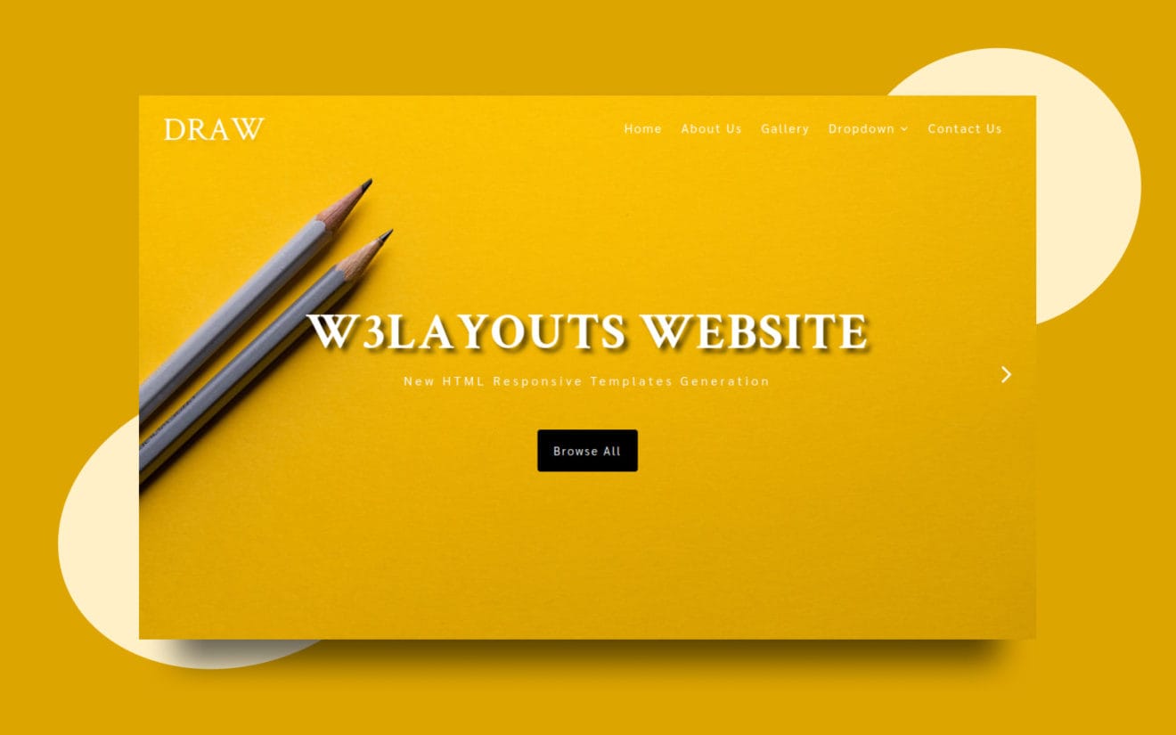 Draw an Education Category Bootstrap Responsive Web Template