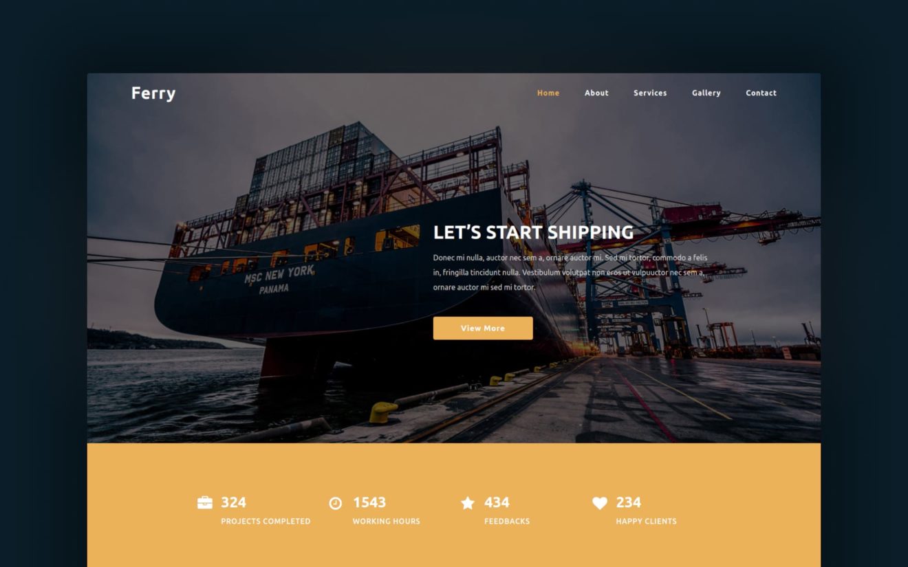 Ferry a Transport Category Bootstrap Responsive Web Template