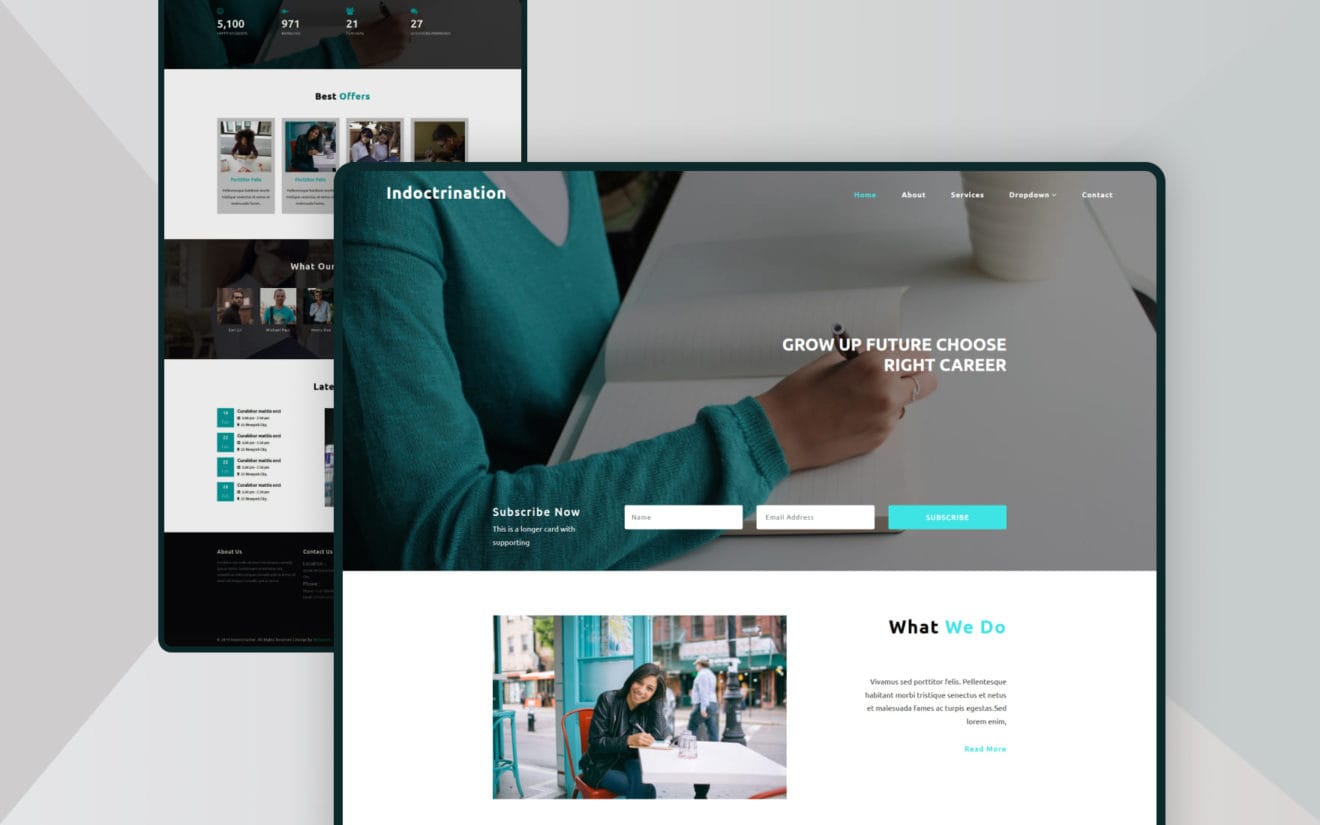 Indoctrination an Education Category Bootstrap Responsive Web Template