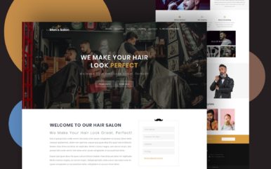 men's saloon website template