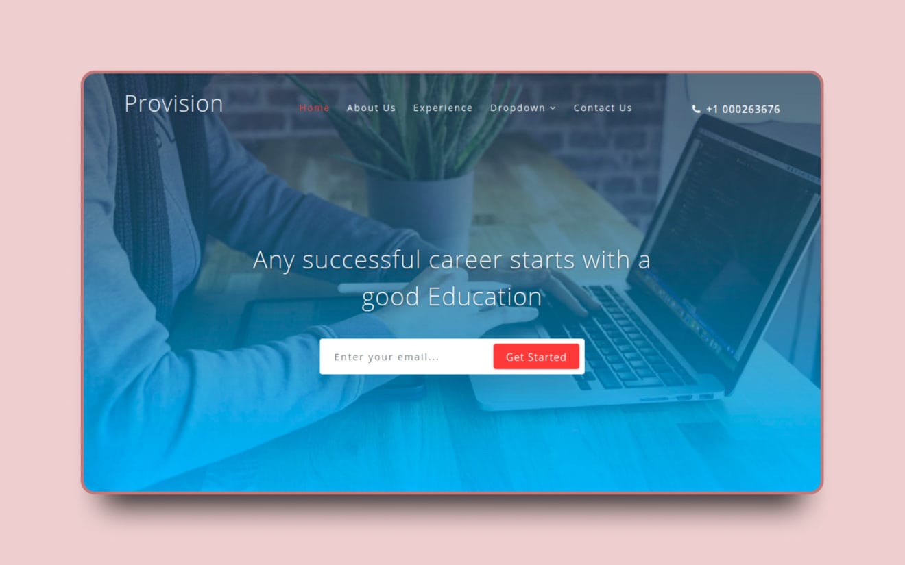 Provision Education Category Bootstrap Responsive web Template