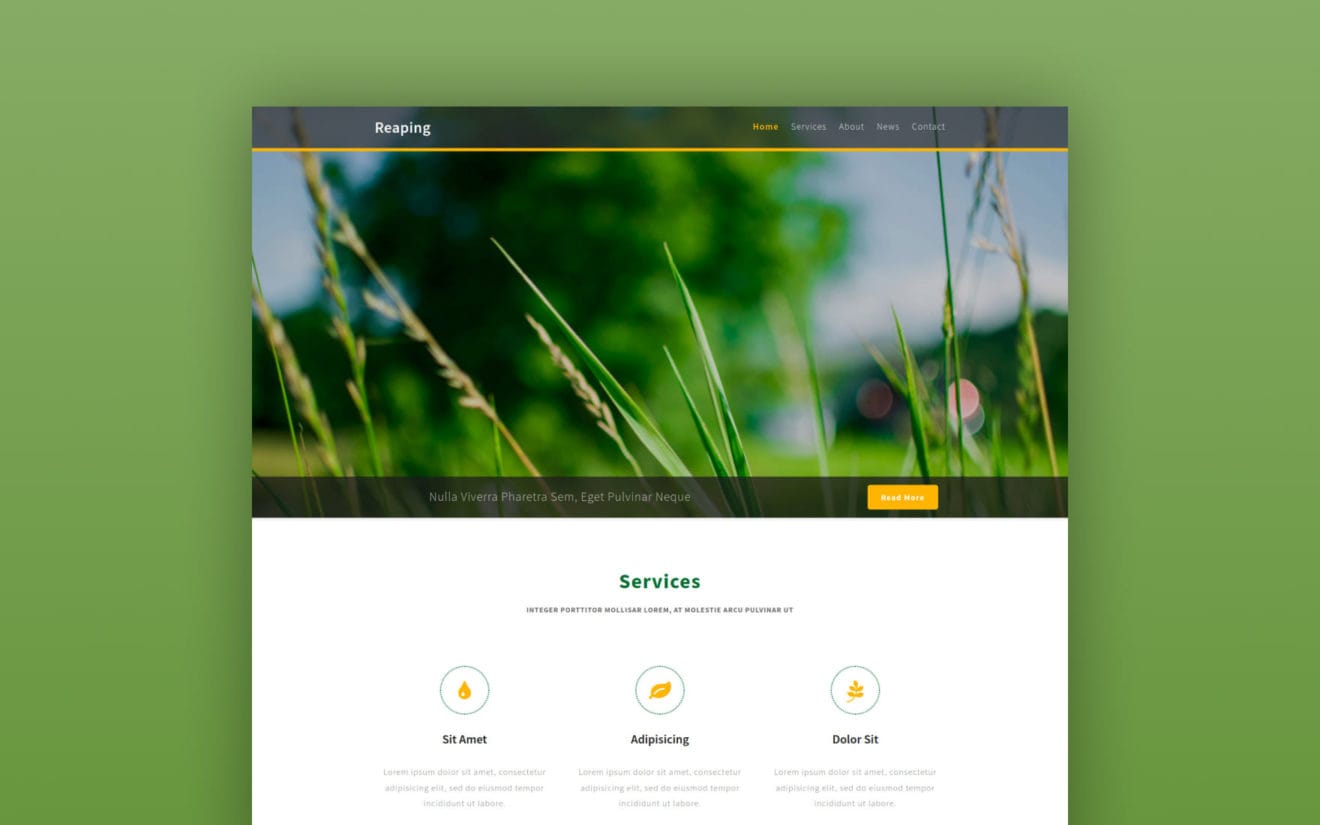 Reaping – Agriculture Category Bootstrap Responsive Web Template