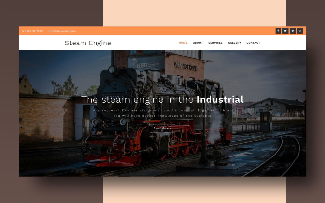 Steam Engine an Industrial Category Bootstrap Responsive Web Template