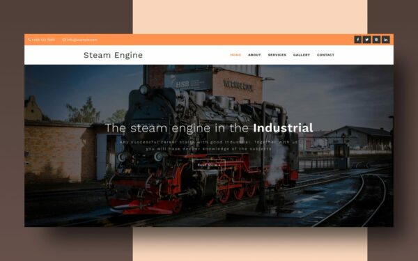 steam engine website template