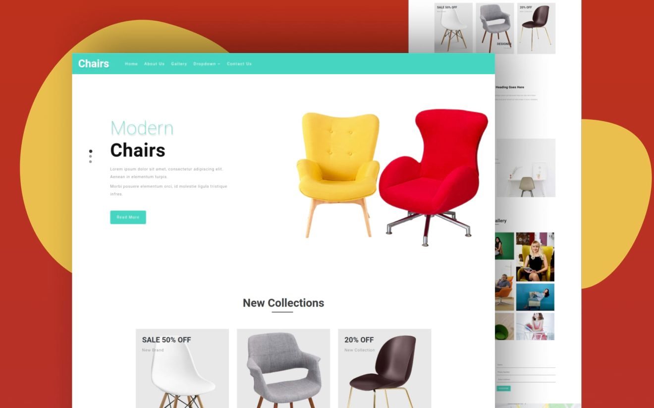 Chairs an Interior and Furniture Category Bootstrap Responsive Web Template