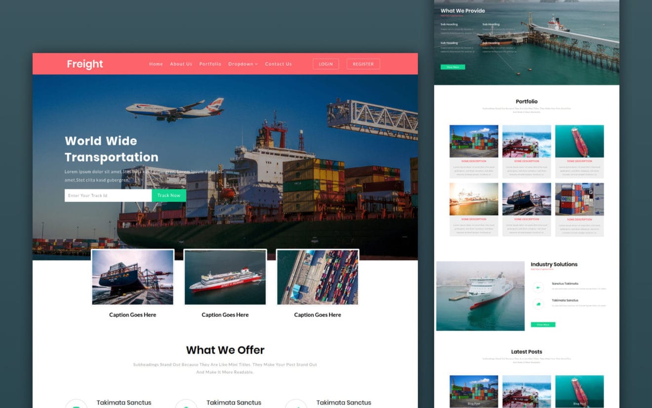 Freight a Transportation Category Bootstrap Responsive Web Template