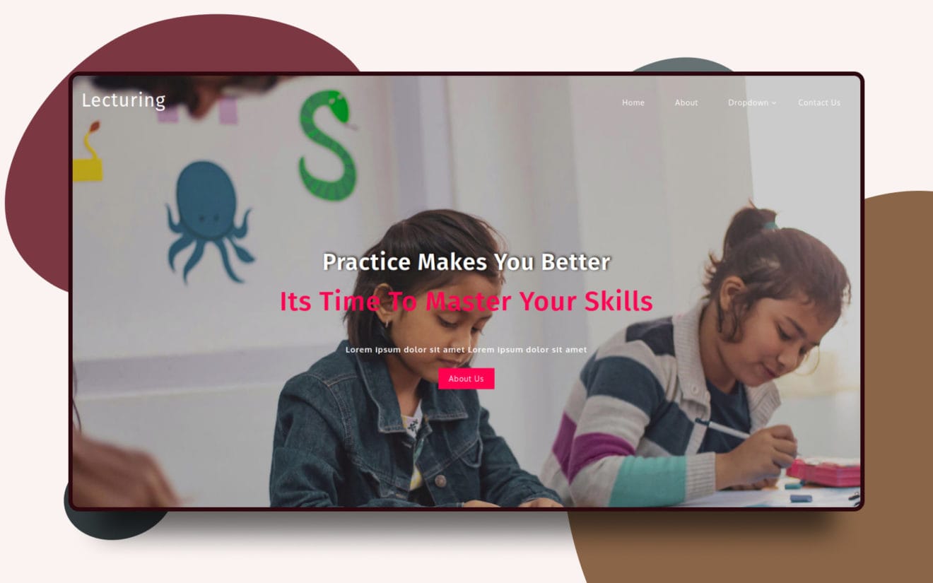 Lecturing an Education Category Bootstrap Responsive Web Template