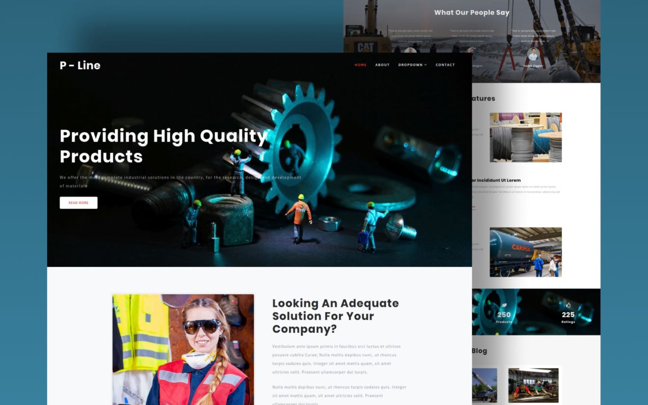 Production Line an Industrial Category Bootstrap Responsive Web Template