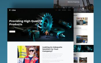 production line website template