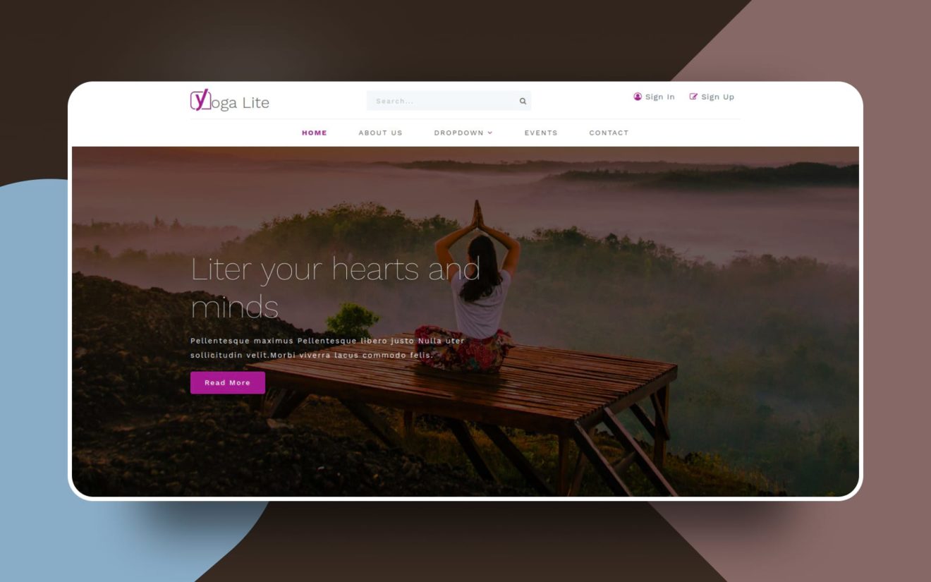 Yoga Lite a Sports Category Bootstrap Responsive Website Template