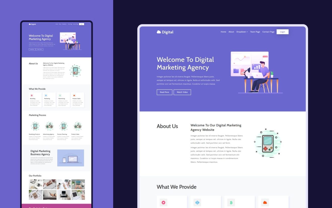 Digital a Business Category Flat Bootstrap Responsive Web Template
