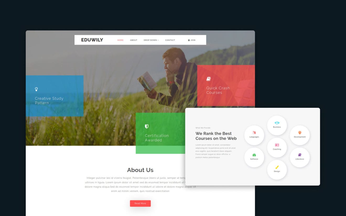 EduWily an Education Category Bootstrap Responsive Web Template