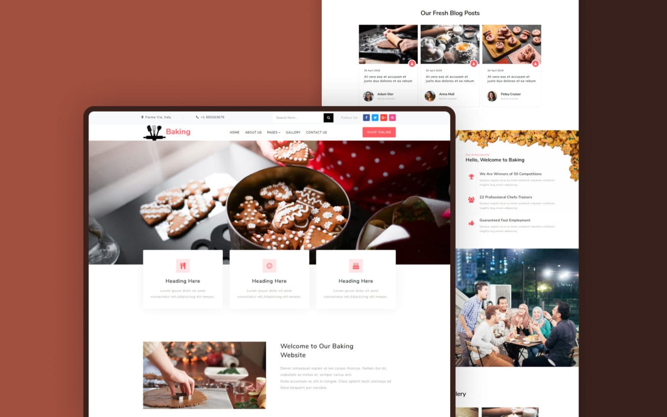 Baking a Restaurants Category Bootstrap Responsive Web Template