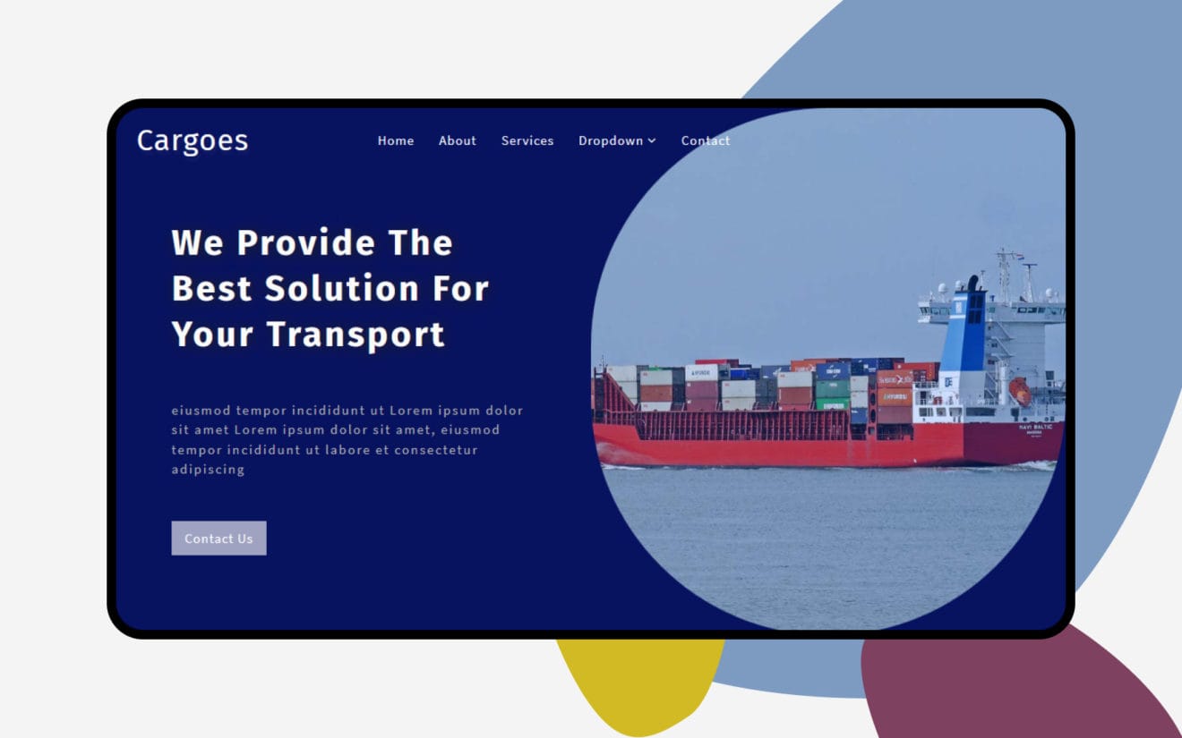 Cargoes an Industrial Category Bootstrap Responsive Web Template
