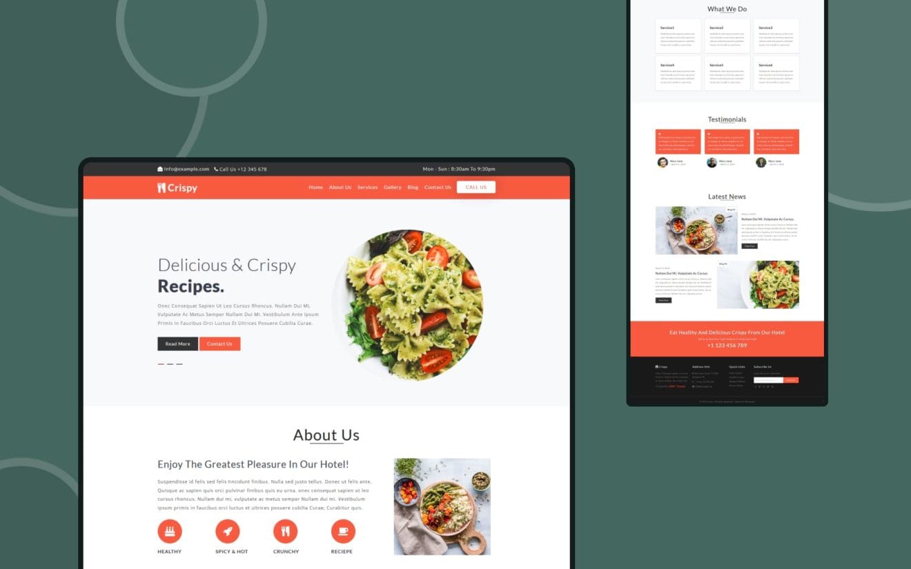 Crispy Restaurant Category Flat Bootstrap Responsive Website Template