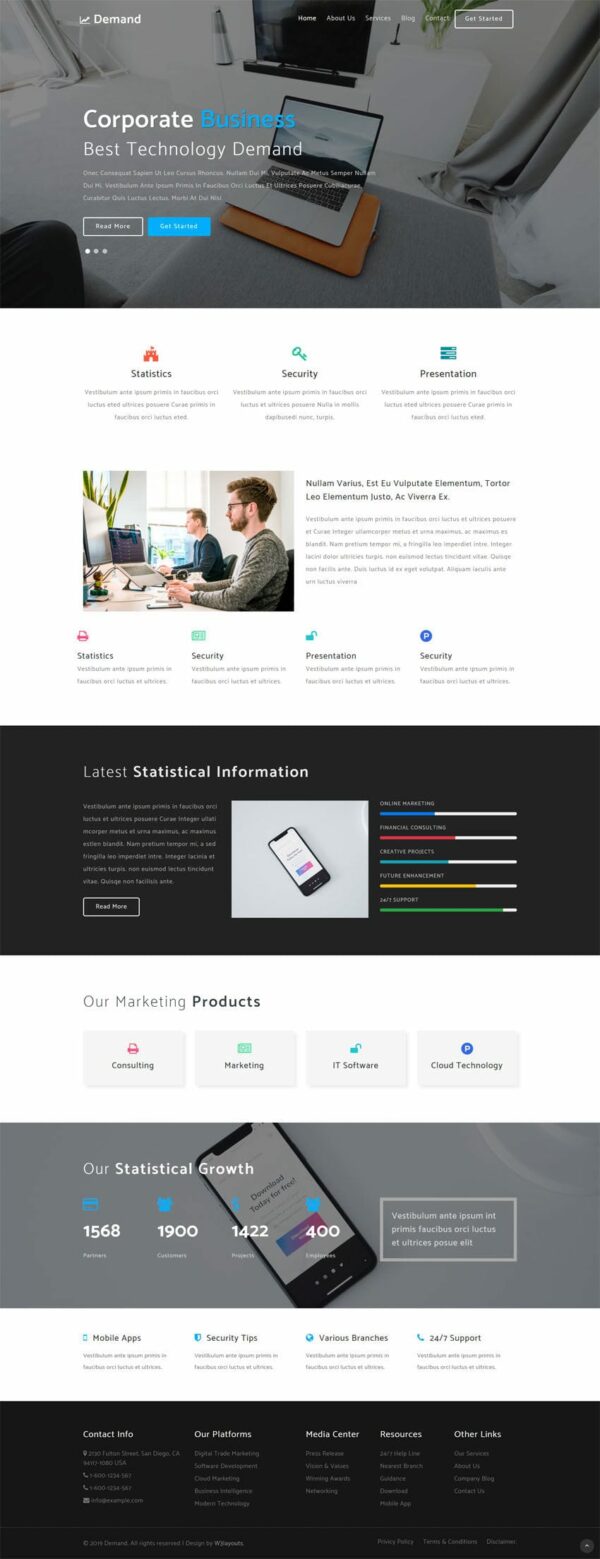 Demand Corporate Business Website Template » W3Layouts